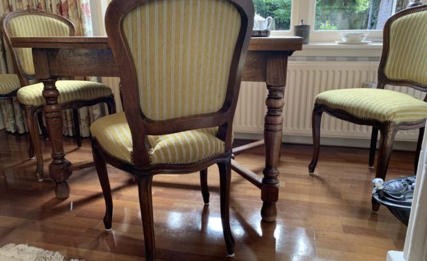 Meubelstoffering antieke biedermeier stoelen