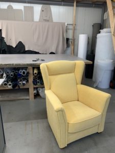 Herstoffering fauteuil